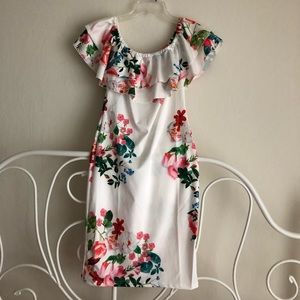 White floral dress